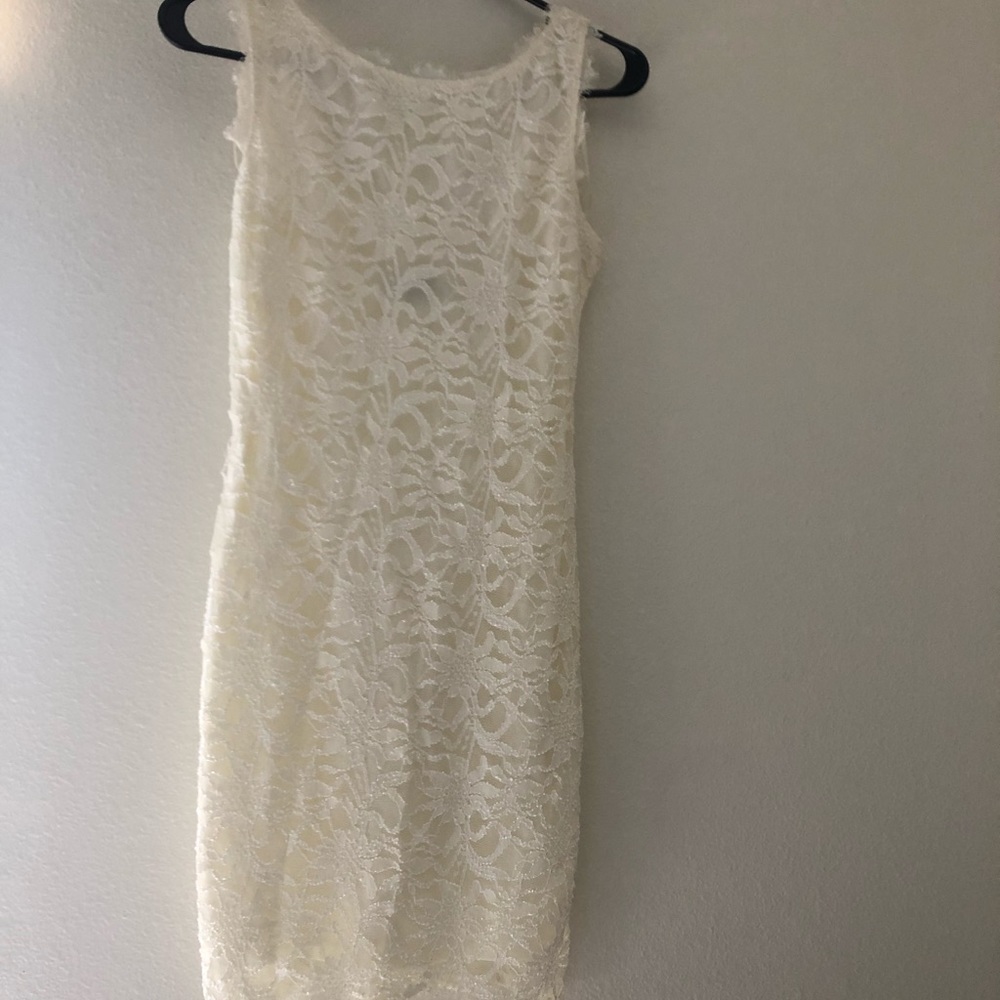 White lace dress